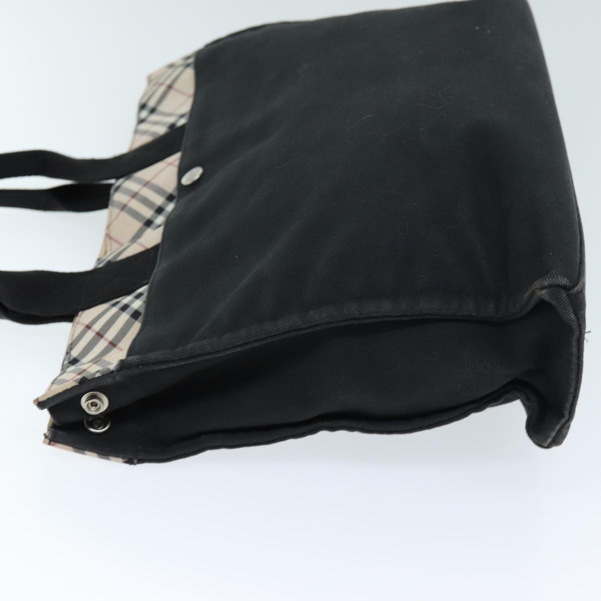 Burberry Label Brand Canvas Blue Handbag Style 3