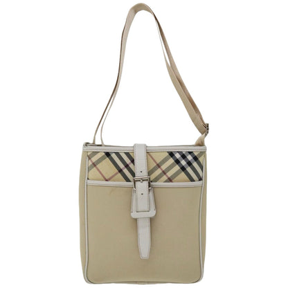Burberry Nova Brand Canvas White Shoulder Bag Style 18