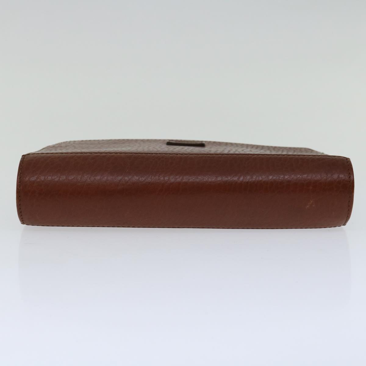 Burberry Brand Leather Brown Clutch Bag Style 3