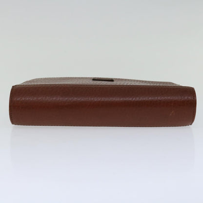 Burberry Brand Leather Brown Clutch Bag Style 3