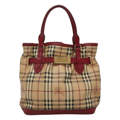 Burberry Haymarket Beige Canvas Handbag ( )