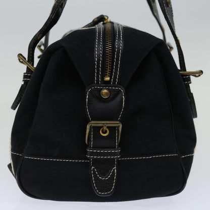 Burberry Label Brand Canvas Black Handbag