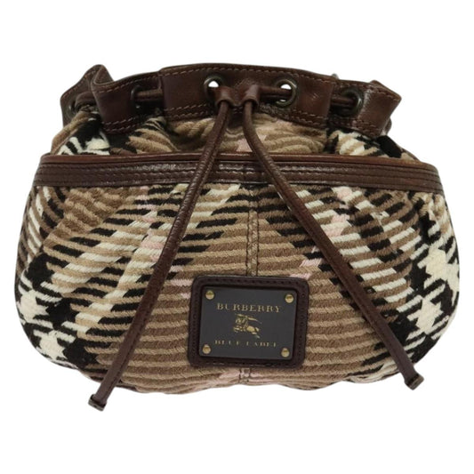 Burberry Blue Label Brown Wool Shoulder Bag ( )