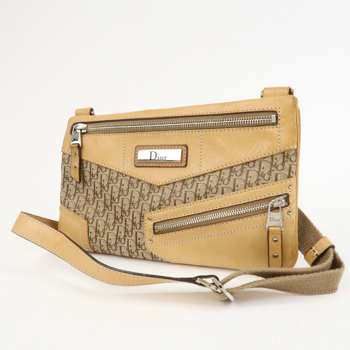 Christian Dior Street Chic Trotter Shoulder Bag Crossbody Bag Brown Rovelle Bags