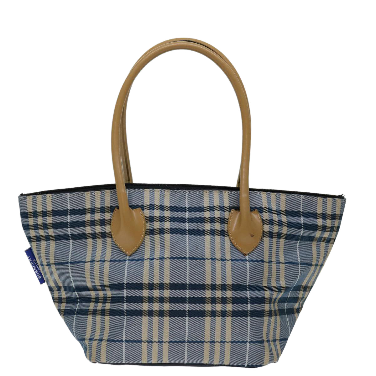 Burberry Label Brand Canvas Blue Handbag Style 10
