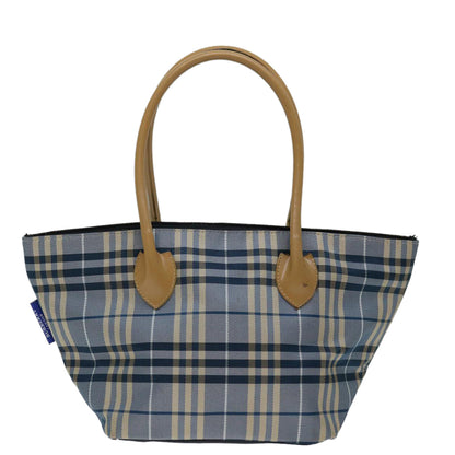 Burberry Label Brand Canvas Blue Handbag Style 10