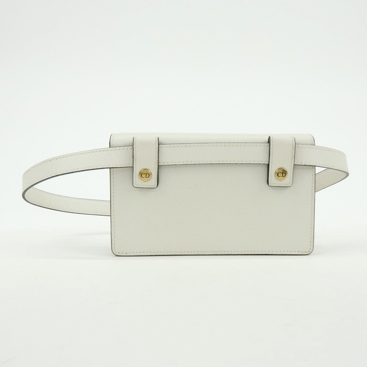 Christian Dior Saddle Calf Leather Waist Pouch Body Bag White Rovelle Bags
