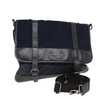 Burberry Brand Canvas Blue Shoulder Bag