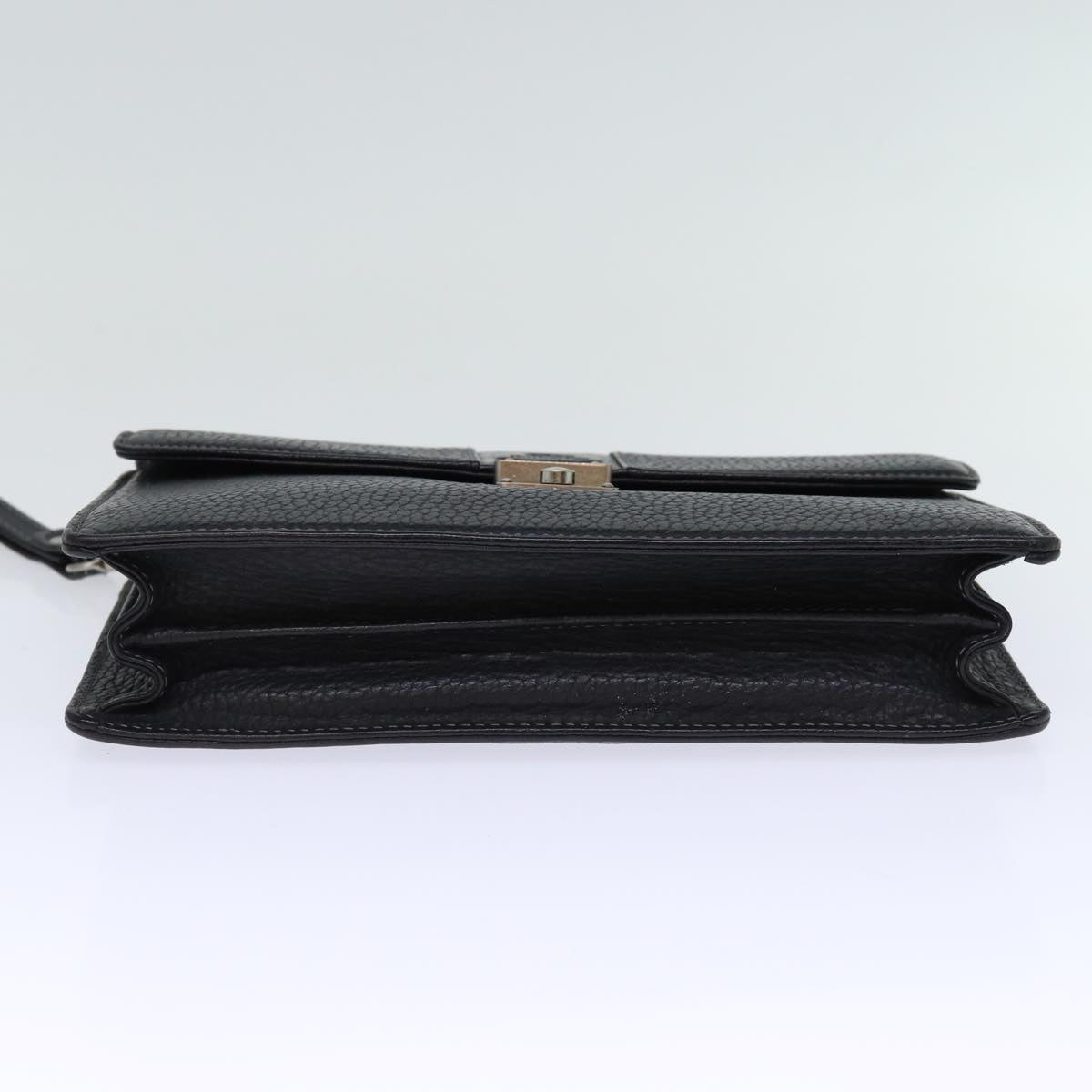 Burberry Brand Leather Black Clutch Bag Style 5