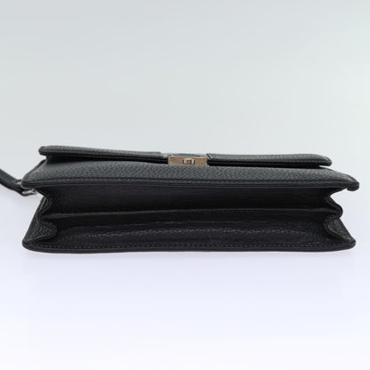 Burberry Brand Leather Black Clutch Bag Style 5