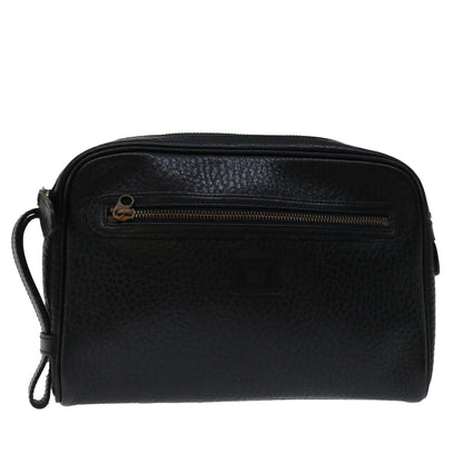 Burberry Brand Leather Black Clutch Bag Style 6