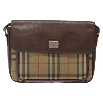 Burberry Nova Check Beige Canvas Shoulder Bag ( )