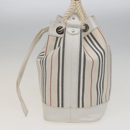 Burberry Nova Brand Canvas White Shoulder Bag Style 61
