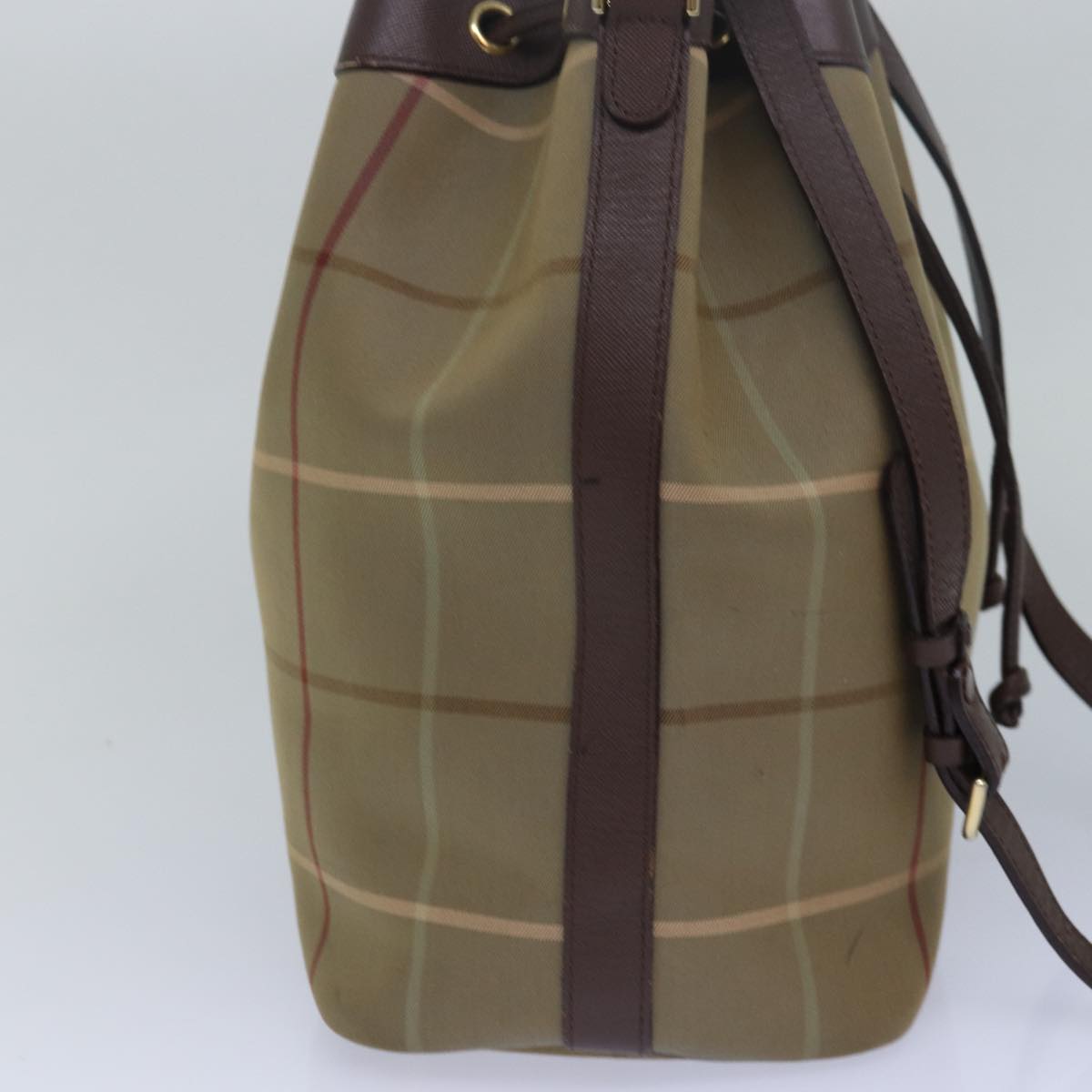 Burberry Nova Brand Canvas Green Shoulder Bag