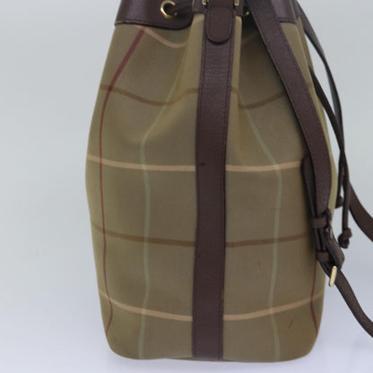 Burberry Nova Brand Canvas Green Shoulder Bag