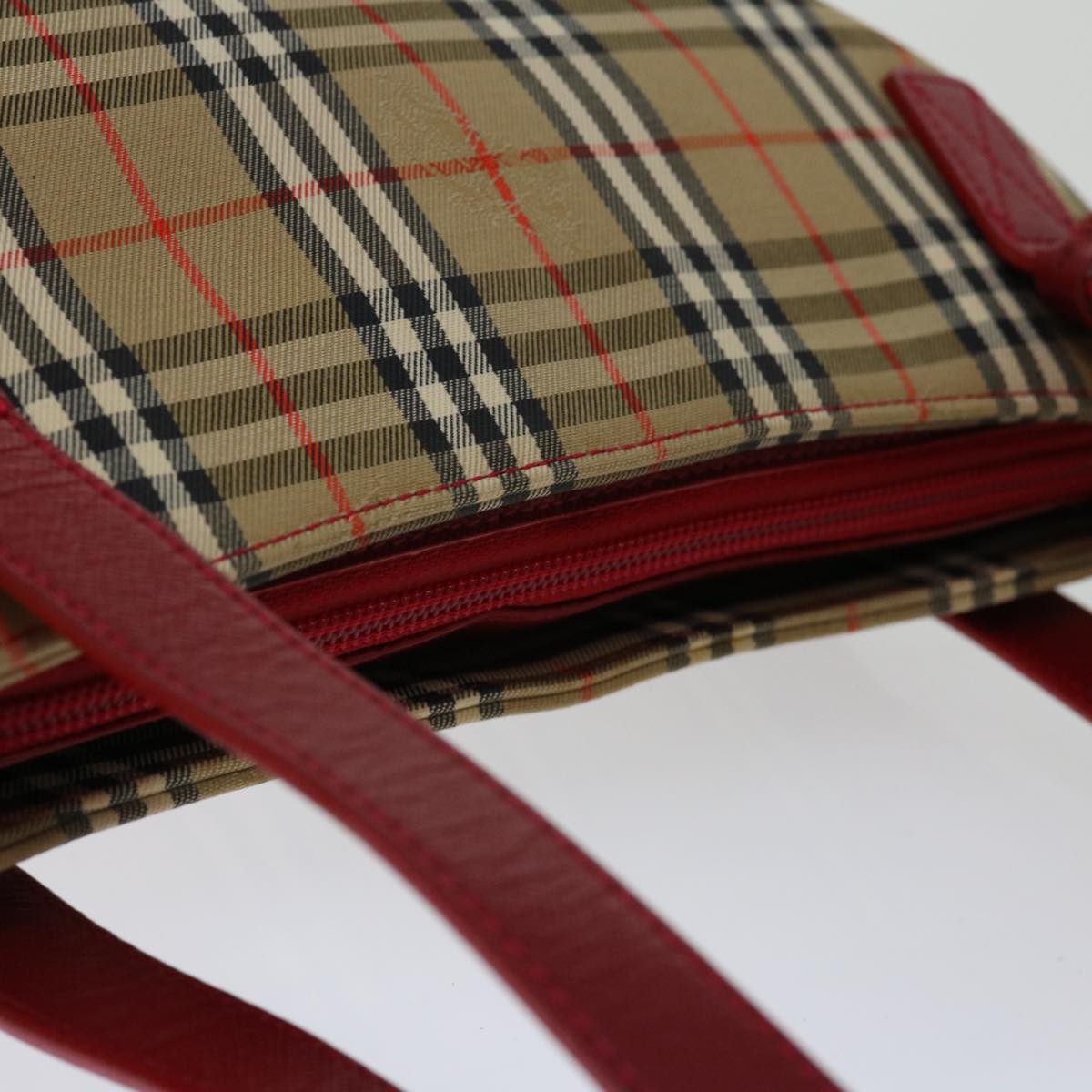 Burberry Nova Brand Canvas White Tote Bag Style 9