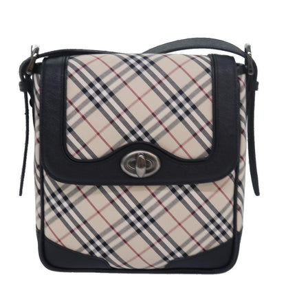 Burberry Nova Brand Canvas White Shoulder Bag Style 44