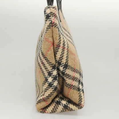 Burberry Nova Check Beige Wool Tote Bag ( )