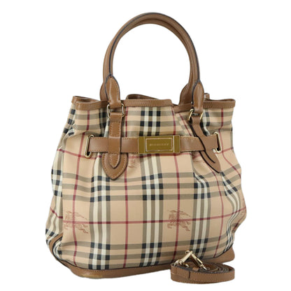 Burberry Nova Check Beige Canvas Tote Bag ( )