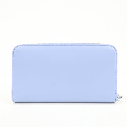 FENDI Plexiglass Studs Round Zippy Long Wallet Light Blue 8M0299 Rovelle Bags