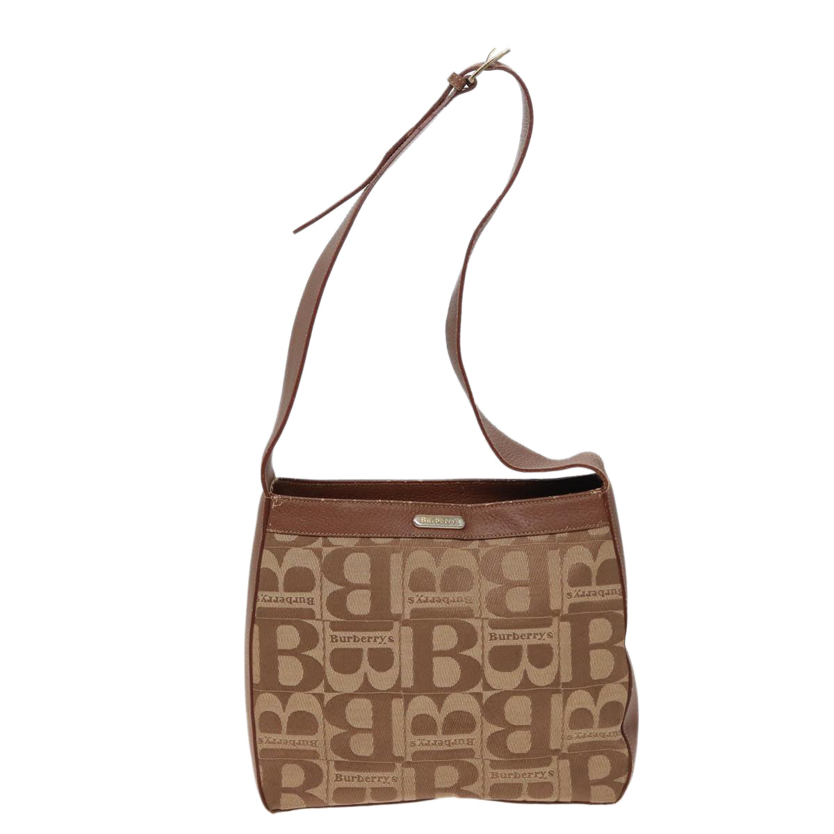 Burberry Brand Canvas Brown Shoulder Bag Style 6
