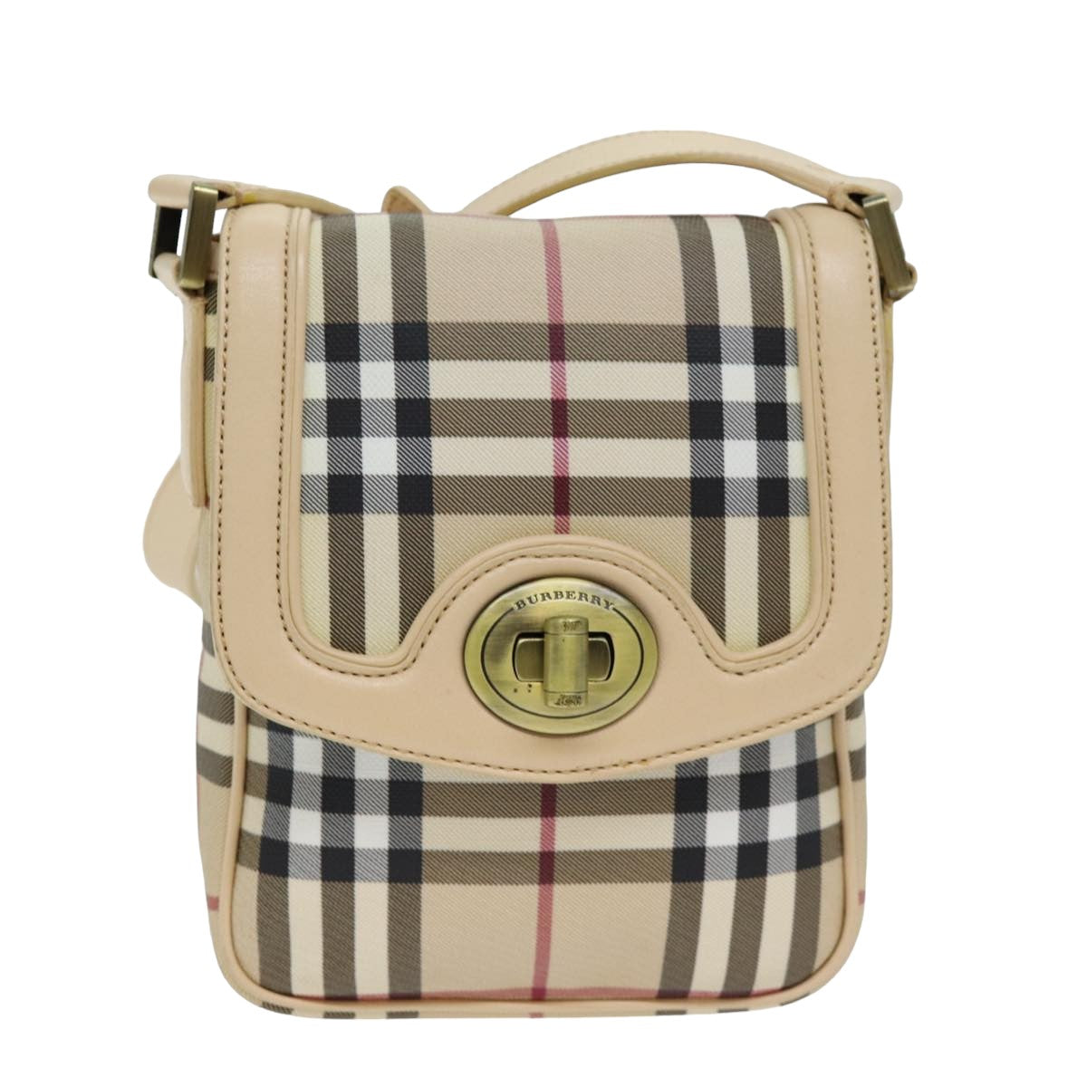 Burberry Nova Brand Canvas Red Shoulder Bag