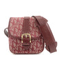 Christian Dior Trotter Jacquard Leather Shoulder Bag Burgundy Rovelle Bags
