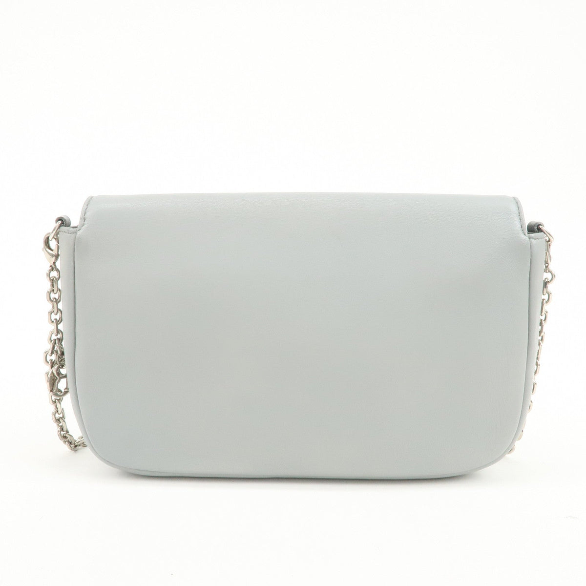 Christian Dior Leather Chain Shoulder Bag Light Blue 112-Ma-0174 Rovelle Bags