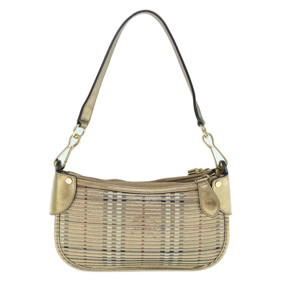 Burberry Brand Leather Gold Shoulder Bag Style 2