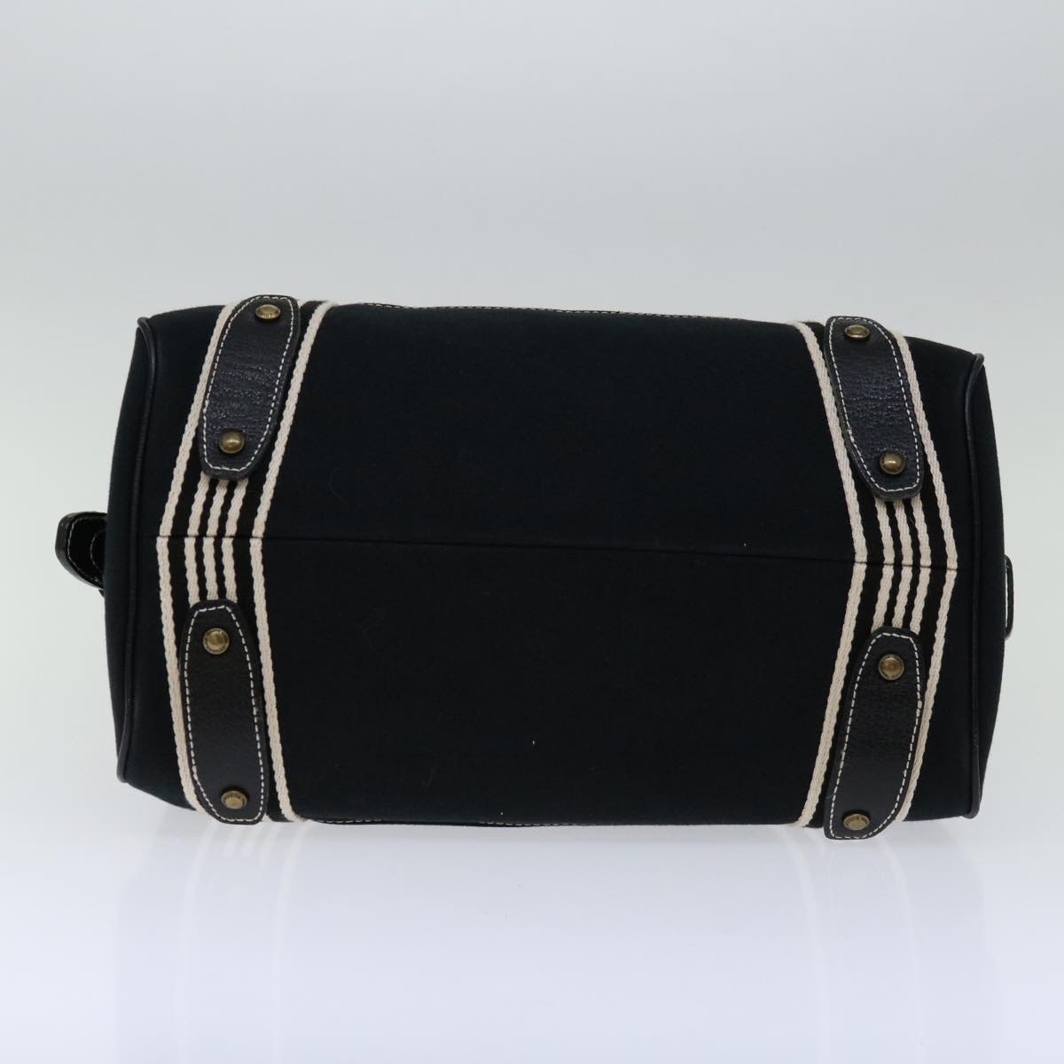 Burberry Label Brand Canvas Black Handbag