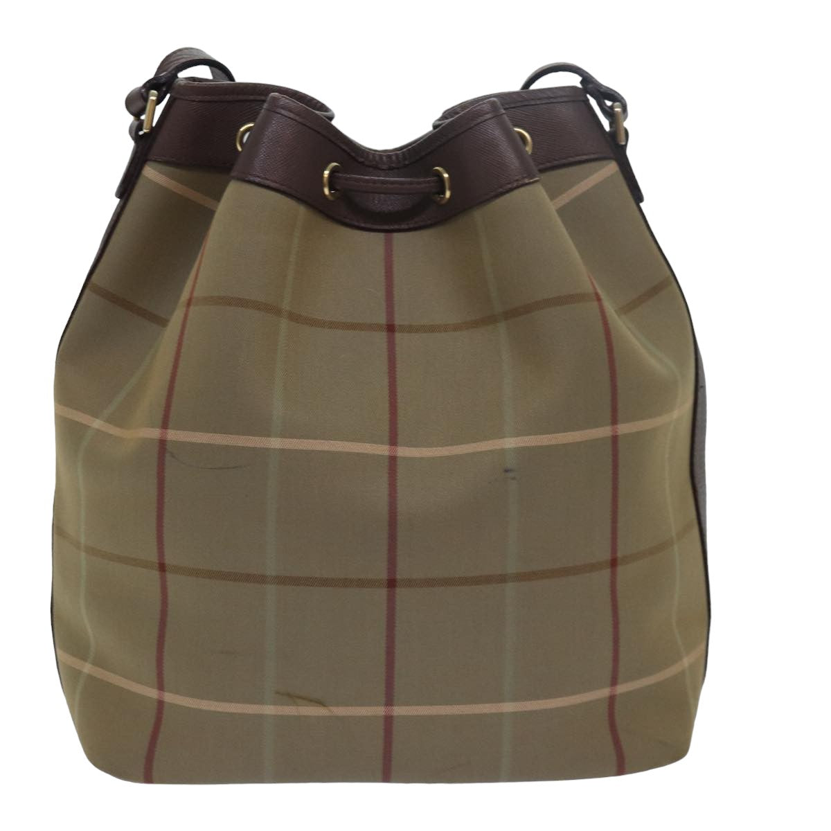 Burberry Nova Brand Canvas Green Shoulder Bag