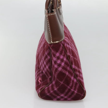 Burberry Nova Check Purple Wool Tote Bag ( )