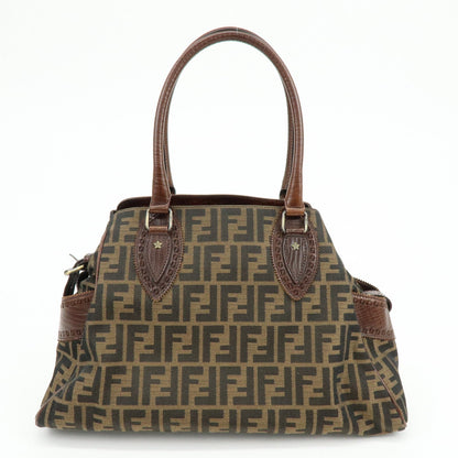 FENDI Zucca Ethnico Canvas Leather Tote Bag Shoulder Bag 8BN162 Rovelle Bags