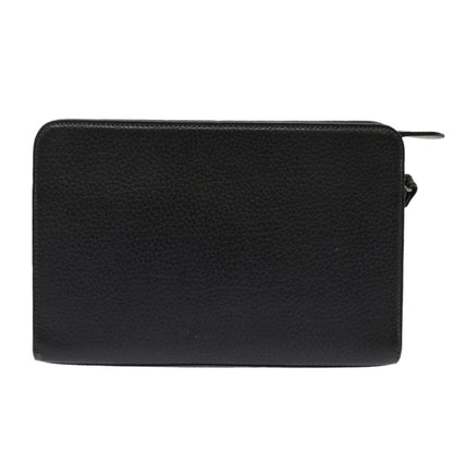 Burberry Brand Leather Black Clutch Bag Style 12
