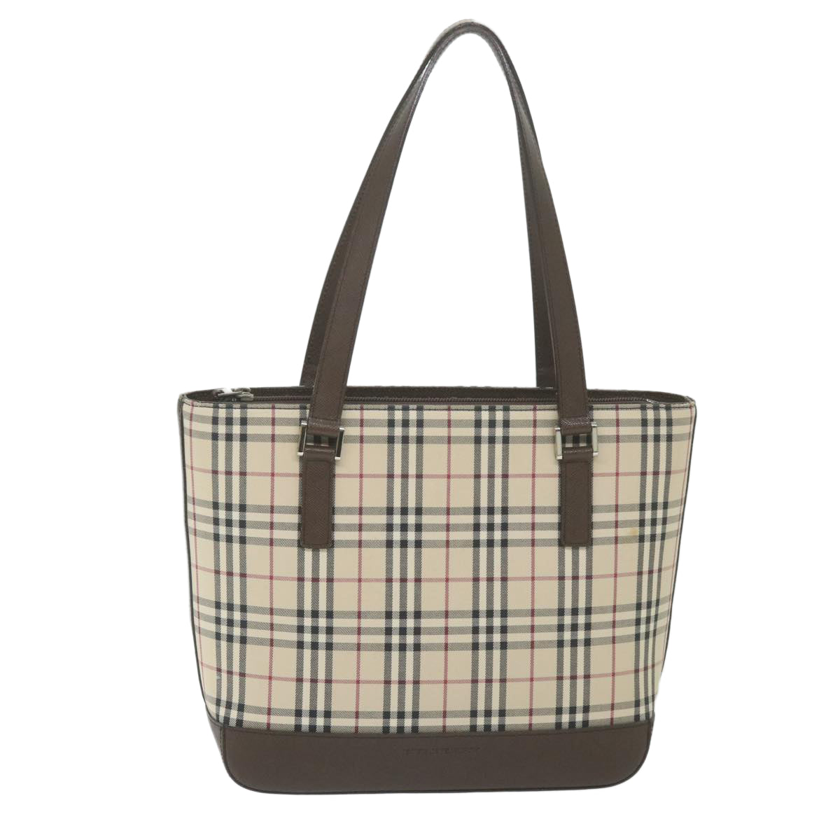 Burberry Nova Brand Check White Tote Bag Style 3