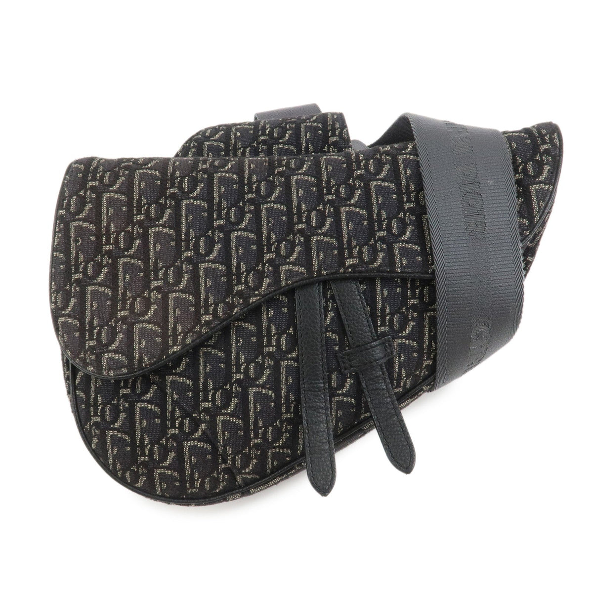 Christian Dior Oblique Saddle Jacquard Canvas Leather Waist Bag Rovelle Bags