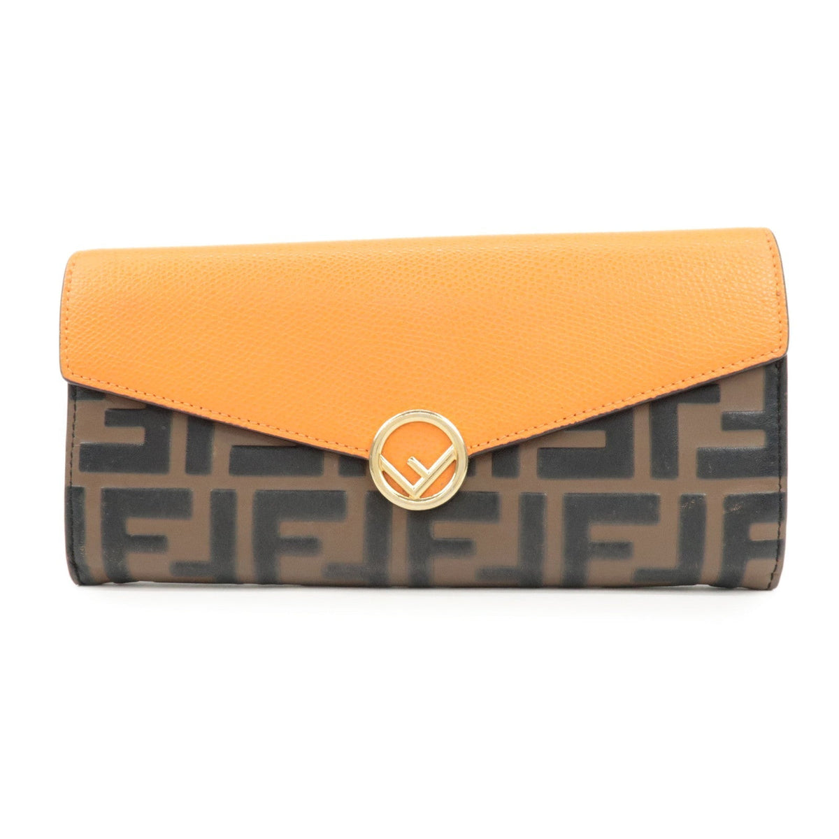 FENDI Zucca Baguette Continental Wallet 8M0251 Brown Orange 8M0251 Rovelle Bags
