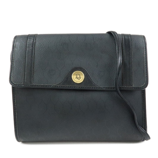 Christian Dior Honeycomb Pvc Leather Shoulder Crossbody Bag Black Rovelle Bags