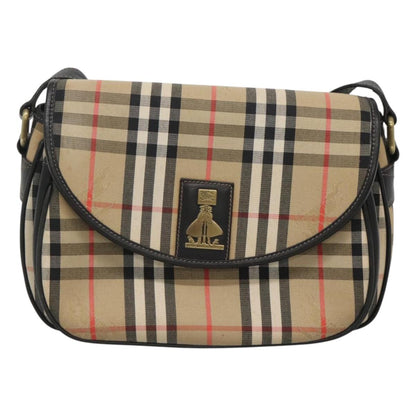 Burberry Nova Check Beige Canvas Shoulder Bag ( )