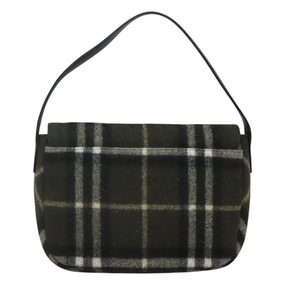 Burberry Nova Check Khaki Wool Shoulder Bag ( )