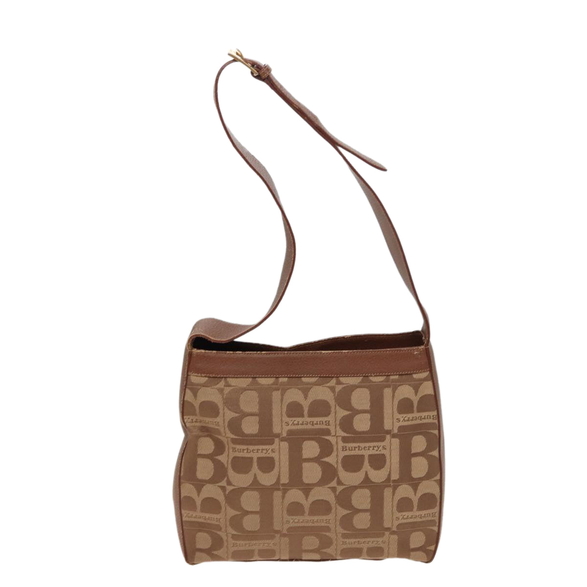 Burberry Brand Canvas Brown Shoulder Bag Style 6