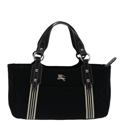 Burberry Label Brand Canvas Black Handbag Style 2