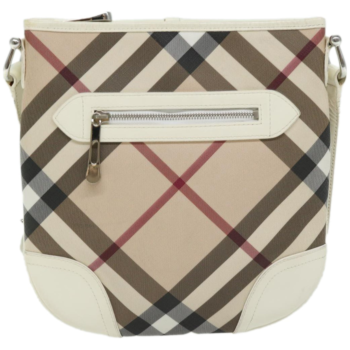 Burberry Brand Canvas White Shoulder Bag Style 7