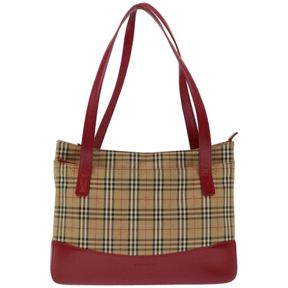 Burberry Haymarket Brand Canvas White Tote Bag Style 2