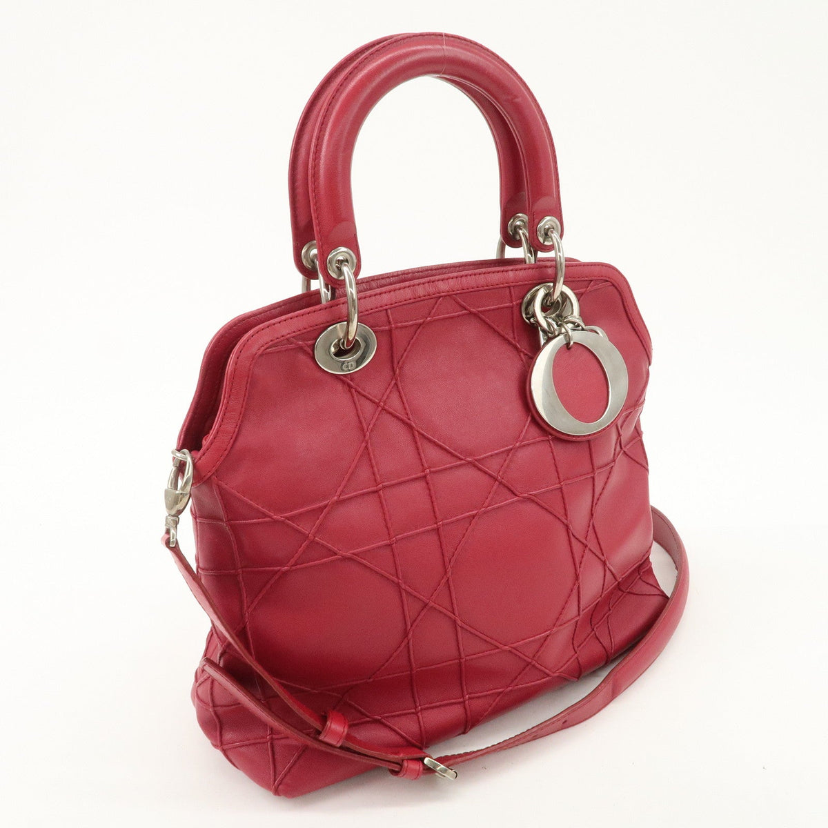 Christian Dior Leather 2Way Bag Hand Bag Shoulder Bag Pink Rovelle Bags