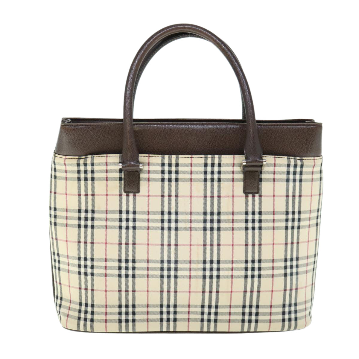 Burberry Nova Brand Canvas White Tote Bag Style 18