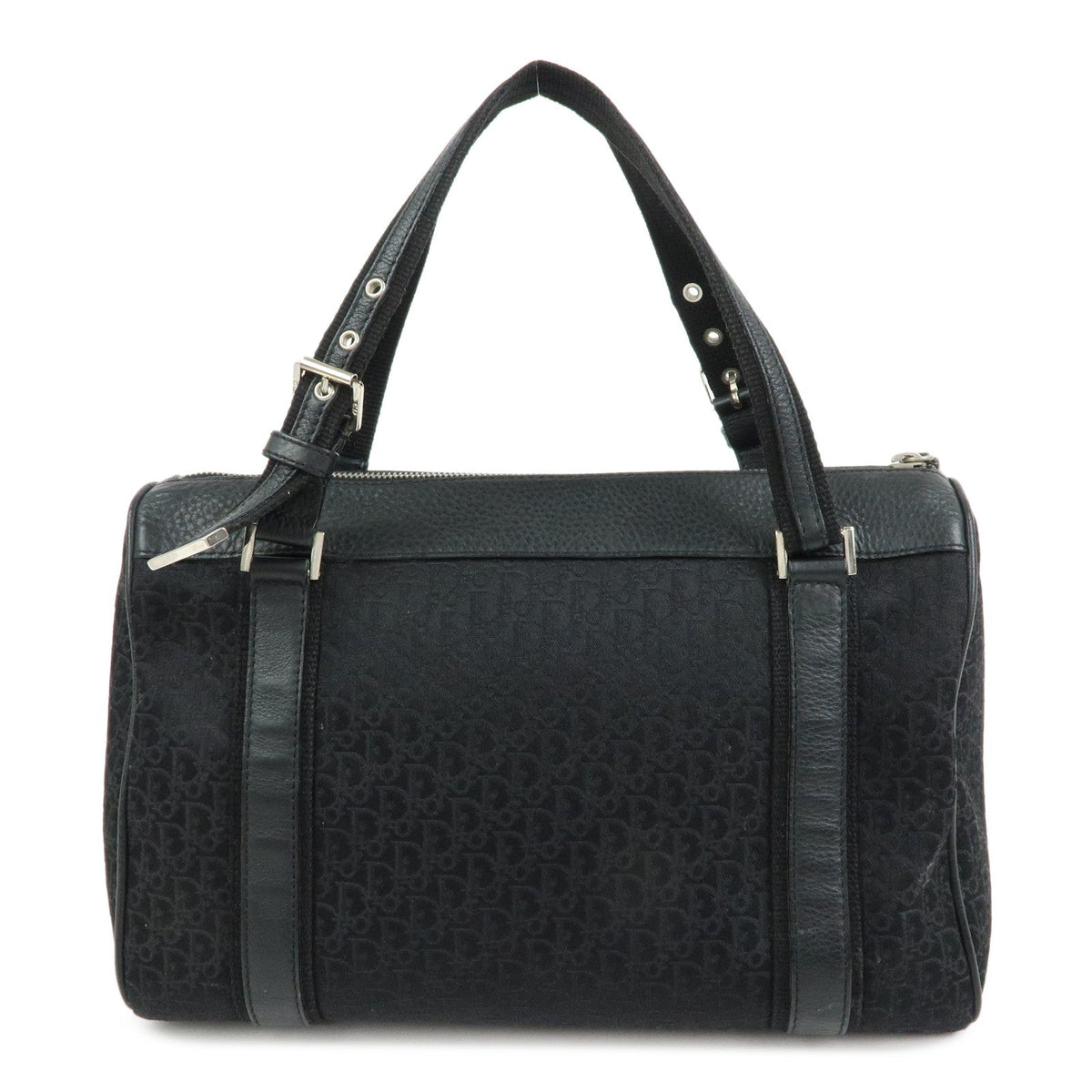 Christian Dior Street Chic Trotter Canvas Leather Boston Bag Rovelle Bags