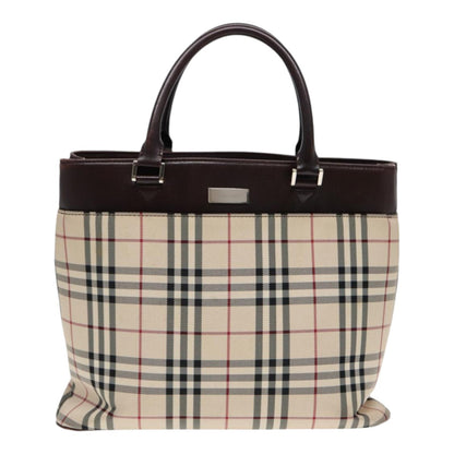 Burberry Nova Check Beige Canvas Handbag ( )