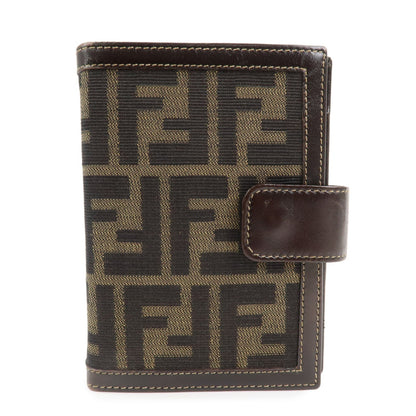 FENDI Zucca Canvas Leather Agenda Planner Cover Brown 30153 Rovelle Bags