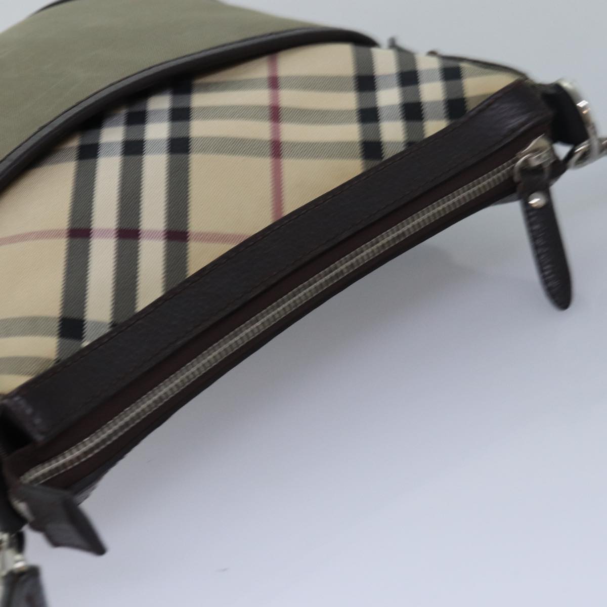 Burberry Nova Brand Canvas White Shoulder Bag Style 47